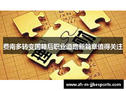 费南多转变国籍后职业道路新篇章值得关注 费南多转变国籍后职业道路新篇章值得关注